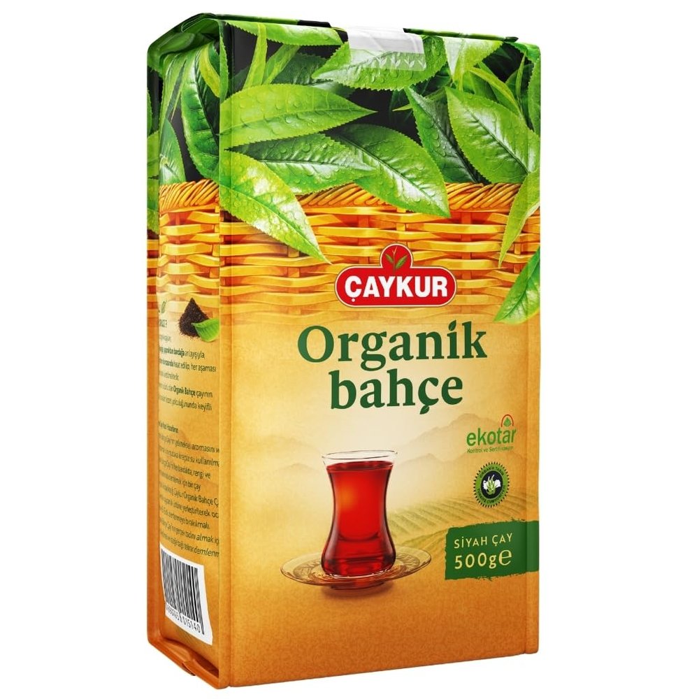 AYKUR Organic Bahce Garden Rize Black Tea, Certified Turkish Black Tea, Premium Loose Leaf 500g / 17.6 oz