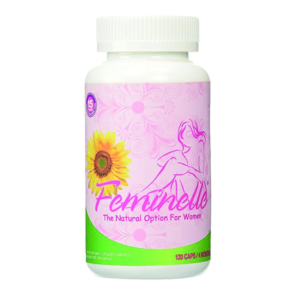 Feminelle Menopause Supplement for Women Original Formula - Fast PMS & Menopause Relief - Hot Flashes, Trouble Sleeping, Mood Swings, Hair Loss, Low Energy (4 Months 120 Capsules)