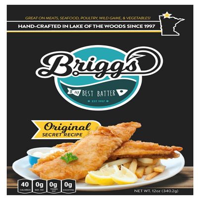Briggs Best Batter Original Secret Recipe 12 fl oz. Handcrafted in Lake of the Woods!