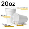 Shop Square 20 Oz Disposable Foam Cups (50 Pack), White Foam Insulates Hot & Cold Beverages, Made in the USA, To-Go Cups - for Coffee, Tea, Hot Cocoa, Soup, Broth, Smoothie, Soda, Juice view 2