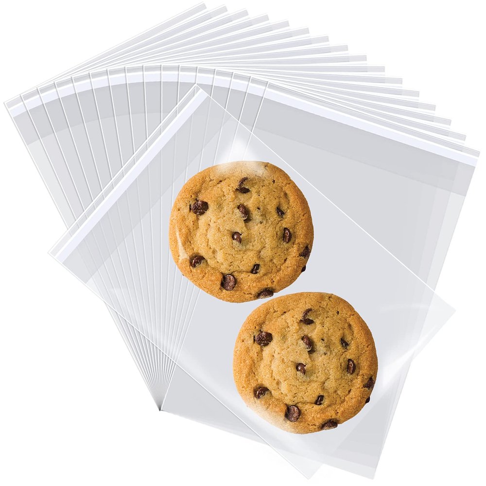 Romeda 300 Pcs Cellophane Bags, 4x6" 2.8 Mils Cookie Bags for Packaging, Small Cellophane Bags Self Adhesive, Cello Bags Small Clear Plastic Bags for Candy, Bread, Dessert, Party Favors, Bakery