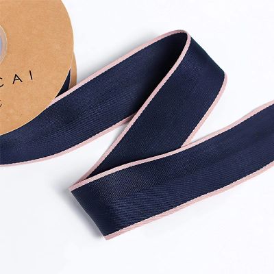 GMMDXD Korean Style Plus sideband 4 cm Wide Ribbon Floral Ribbon Flower Shop Ribbon Gift Bow Decoration Ribbon (Color : Navy)