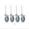 5" Institutional-Grade Replacement Shower Chair Wheels  Set of 4 Locking Casters for Rolling & Commode Chairs, Fits Models DL-1, RL-1 & RCL-1 view 1
