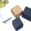 100 Pack Small Kraft Gift Box, Mini Brown Paper Candy Box Soap Box Square Cardboard Earring Ring Small Jewelry Favor Treat Boxes - 2.2" x 2.2" x 1 Inches view 2