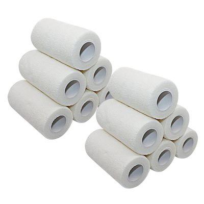 [12 Pack-4"x5Yards]MINGYUE Self Adhesive Bandage Wrap,Athletic Tape,Sports Tape,Wrist and Ankle Wrap Tape,Cohesive Bandage for vet tape(White)