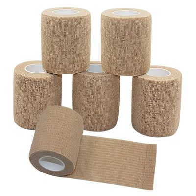 [6 Pack-3" x5Yards] MINGYUE Self Adhesive Bandage Wrap,Athletic Tape,Sports Tape,Wrist and Ankle Wrap Tape,Cohesive Bandage for Vet Tape(Skin Color)