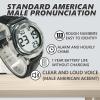 MAUJOY Ladies' American English Digital Talking Watch(Black Leather Strap) Clear Loud Voice for Time, Date & Alarm - Ideal for Women, Elderly, Visually Impaired & Blind view 2