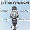 MAUJOY Ladies' American English Digital Talking Watch(Black Leather Strap) Clear Loud Voice for Time, Date & Alarm - Ideal for Women, Elderly, Visually Impaired & Blind view 3