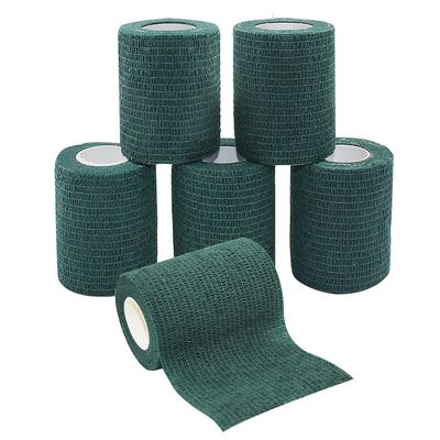 [6 Pack-3" x5Yards] MINGYUE Self Adhesive Bandage Wrap,Athletic Tape,Sports Tape,Wrist and Ankle Wrap Tape,Cohesive Bandage for Vet Tape(Dark Green)