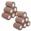 [12 Pack-3" x5Yards] MINGYUE Self Adhesive Bandage Wrap,Athletic Tape,Sports Tape,Wrist and Ankle Wrap Tape,Cohesive Bandage for Vet Tape(Brown) view 1