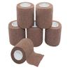 [6 Pack-3" x5Yards] MINGYUE Self Adhesive Bandage Wrap,Athletic Tape,Sports Tape,Wrist and Ankle Wrap Tape,Cohesive Bandage for Vet Tape(Brown) view 1