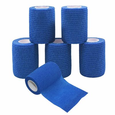 [6 Pack-3" x5Yards] MINGYUE Self Adhesive Bandage Wrap,Athletic Tape,Sports Tape,Wrist and Ankle Wrap Tape,Cohesive Bandage for Vet Tape(Blue)