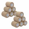 [12 Pack-3" x5Yards] MINGYUE Self Adhesive Bandage Wrap,Athletic Tape,Sports Tape,Wrist and Ankle Wrap Tape,Cohesive Bandage for Vet Tape(Skin Color) view 1