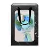 10 Pack Gift Bags with Handles and Clear Window,Tote Kraft Paper Bags Flower Bouquet Wrapping Bags Favor Bags Florist Gift Packing Bags for Wedding Party Anniversary Birthday Bridal Shower view 4