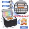LEFORZ Medicine Storage Bag,Double Layers Pill Bottle Organizer Bag Empty with Lockable Zipper&Adjustable Divider,Medication Travel Carrying Bag for Pills,Vitamins,Medical Supplies view 3