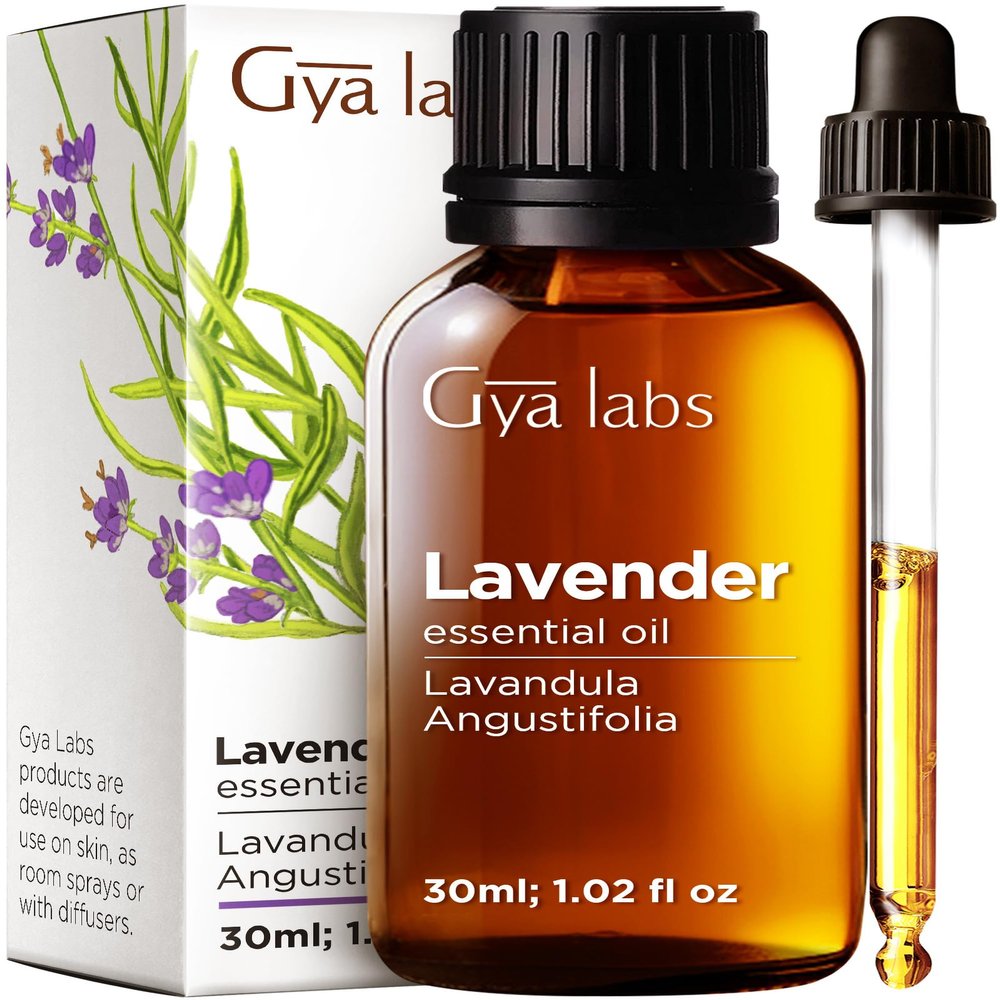Gya Labs Lavender Essential Oil - 1.02 Fl Oz - for Hair, Skin, Diffuser, Aromatherapy & DIY Candle Making Scent