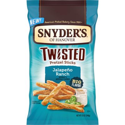 Snyder's Jalapeno Ranch Twisted Pretzels 12oz, Pack of 3