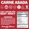 Field Trip Grass Fed Beef Jerky, Healthy Gluten Free Snacks, All Natural, High Protein, Low Carb Snack with No Nitrates, 2.2oz, 4 Pack, Carne Asada view 3