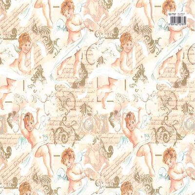 Kartos Cherubs Italian Wrapping Paper, Folded