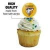 GRAPHICS & MORE Harry Potter Hufflepuff Stain Glass Cupcake Picks Toppers Decoration Set of 6 view 3