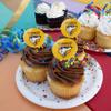 GRAPHICS & MORE Harry Potter Hufflepuff Stain Glass Cupcake Picks Toppers Decoration Set of 6 view 4
