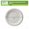 EcoQuality 7 inch Plates 100% Compostable - Natural Sugarcane Biodegradable Compostable Bagasse Bamboo Environmentally Friendly - Plates for Dessert, Appetizers, Birthdays, Microwavable (350) view 3