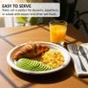 EcoQuality 7 inch Plates 100% Compostable - Natural Sugarcane Biodegradable Compostable Bagasse Bamboo Environmentally Friendly - Plates for Dessert, Appetizers, Birthdays, Microwavable (350) view 4