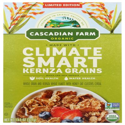 Cascadian Farm, Cereal Kernza GRNS Climate Smart Organic, 13.3 Ounce