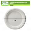 EcoQuality 10 Inch Disposable Plates 100% Compostable - Natural Sugarcane Biodegradable Compostable Bagasse Bamboo Environmentally Friendly - Plates for Dessert, Birthdays, Microwavable (200) view 3