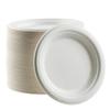 EcoQuality 9 inch Plates 100% Compostable - Natural Sugarcane Biodegradable Compostable Bagasse Bamboo Environmentally Friendly - Plates for Dessert, Appetizers, Birthdays, Microwavable (200) view 1