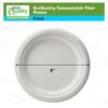 EcoQuality 9 inch Plates 100% Compostable - Natural Sugarcane Biodegradable Compostable Bagasse Bamboo Environmentally Friendly - Plates for Dessert, Appetizers, Birthdays, Microwavable (200) view 3