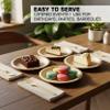 EcoQuality 100% Compostable 6 inch Plates - Natural SugarCane Biodegradable Compostable Bagasse Bamboo Environmentally Friendly - Plates for Dessert, Appetizers, Birthdays, Microwavable (50) view 4