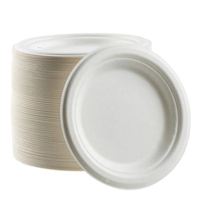 EcoQuality 9 inch Plates 100% Compostable - Natural Sugarcane Biodegradable Compostable Bagasse Bamboo Environmentally Friendly - Plates for Dessert, Appetizers, Birthdays, Microwavable (250)