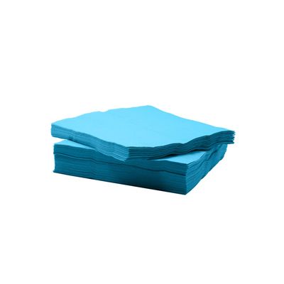 Party Essentials Paper 2-Ply Square Color Napkins, 9.875" x 9.875" Cocktail Beverage, Bright Blue, 96-Count
