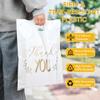 POPGIFTU Thank You Bags 12"x15"  White Plastic Retail Shopping Bag with Die-Cut Handles, 100 Pack  Bulk Merchandise Bags for Small Business, Boutique, Clothing, Gifts, Trade Shows view 2