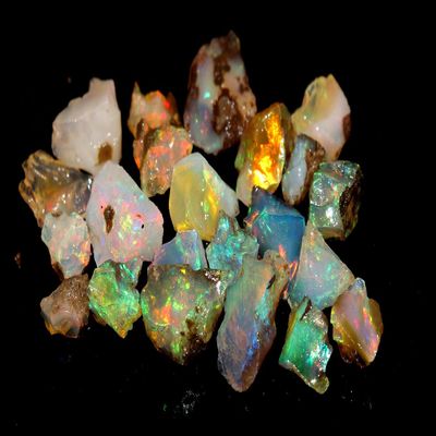 1000Cts. Fire Play Opal Rough Gemstone | Natural Opal Stone | Raw Crystal Gemstone | Ethiopian Gemstone For DIY Jewelry Making Supplies | Chakra Healing | Energy Stone | Opal stone For Gift Lot