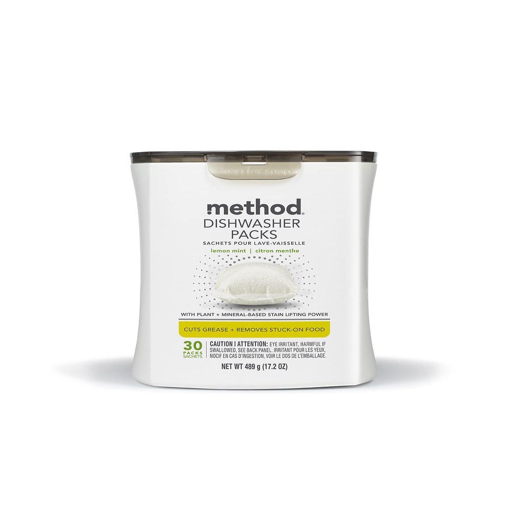 Method Dishwasher Detergent Packs, Lemon Mint, 30 count