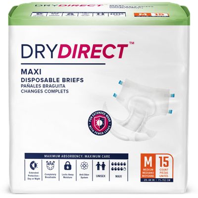 Dry Direct Maxi Overnight Brief (Pack of 15 - Medium)