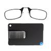 ThinOptics Stainless Steel Slim Wallet with Readers/Reading Glasses Rectangular, Black, Black, 2.5 view 2