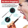 [2 pack] KN FLAX Tongue Scraper [Medical Grade] Reduce Bad Breath Maintains Oral Care 100% BPA Free Metal Tongue Scraper, Tongue Cleaner for Adults and Kids, Easy to Use with Non-Synthetic Handle view 4