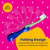 Kids' Soft Toddler Toothbrush, Gentle Bristles for Home, School, Camp, Sleepovers - Folding Handles for Tiny Hands (3 Pack) view 2