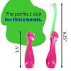 Kids' Soft Toddler Toothbrush, Gentle Bristles for Home, School, Camp, Sleepovers - Folding Handles for Tiny Hands (3 Pack) view 3