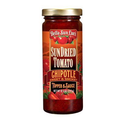 Bella Sun Luci Sun-Dried Tomato Chipotle Topper Sauce, Smoky & Mildly Spicy Finishing Sauce for Tacos, Eggs, Meats & Vegetables, 8.5 oz