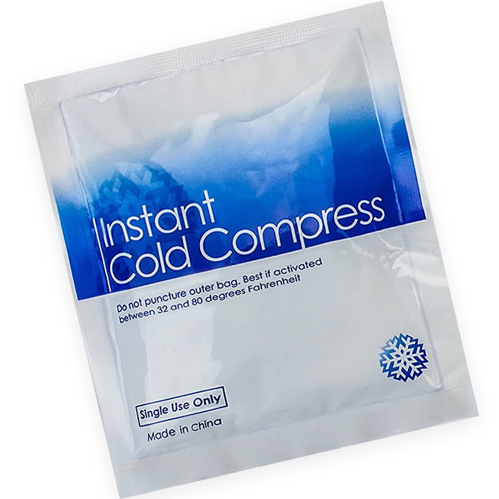 ASA TECMED Instant Ice Cold Pack for Pain Relief and Swelling, Inflammation, Muscle Strains, Sprains, for First aid Kit, Outdoor Activities, Athletes, 12 Pack