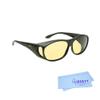 Eschenbach Haven Night Driving Glasses - Yellow Lens Glasses for Driving at Night - Night Driving Glasses for Men and Women | Includes Microfiber Pouch and Liberty Microfiber Cloth (Medium/Large) view 2