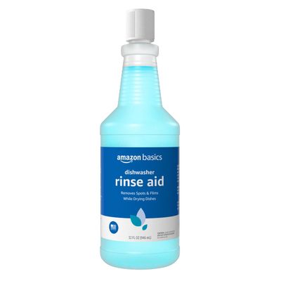 Amazon Basics Dishwasher Rinse Aid Liquid, 32 Fl Oz, Pack of 1