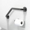 AquaChase 1-1/4 x 16in Angled Grab Bar for Stud Mount with Knurled Grip, Bathroom Mobility Aid, ADA Compliant Heavy Duty 500lbs Support, Rustproof Stainless Steel (Matte Black) view 2