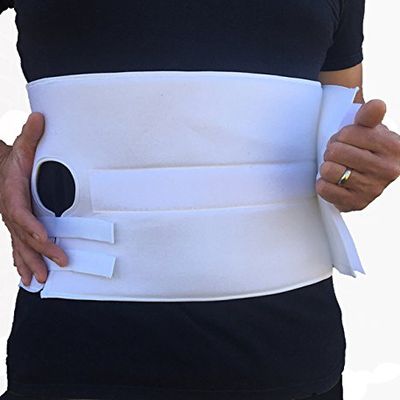 Alpha Medical Stoma Support Ostomy Hernia Belt for Colostomy Bag Abdominal Binder with Stoma Opening. L0625 (Large Length ; 12" High)