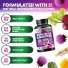 Gentle Liver Cleanse Detox & Repair Formula - Advanced Liver Support Supplement with Silymarin Milk Thistle, Dandelion Root, Artichoke Extract, Turmeric, Choline, & Beetroot - 60 Veggie Capsules view 3