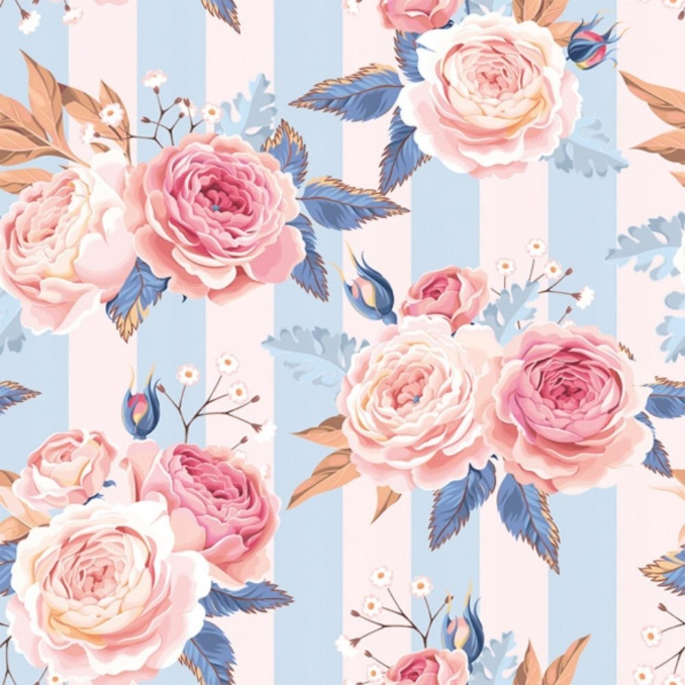Keep Unique Flowers Paper Luncheon Decoupage Napkins, Designed Flower Roses Napkin for Craft, Art and Party, Paper Luncheon Napkins Decorative, 20 Count (Shabby Chic Flowers), 13x13